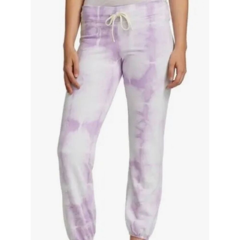 Sundry Pants Womens Tie-Dye Sweatpants Joggers Lilac Purple White Size Small NEW